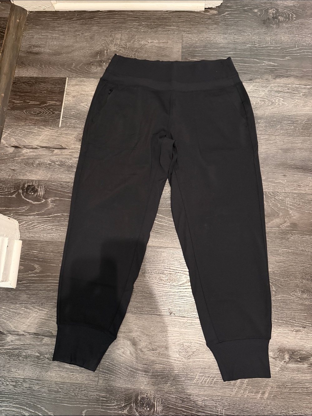 Athleta Black Rib-Cuff Jogger Pants